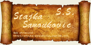 Stajka Samouković vizit kartica